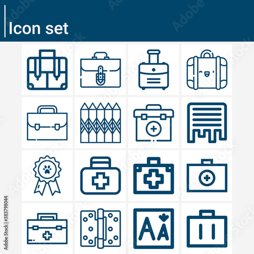 Simple set of threshold related lineal icons.