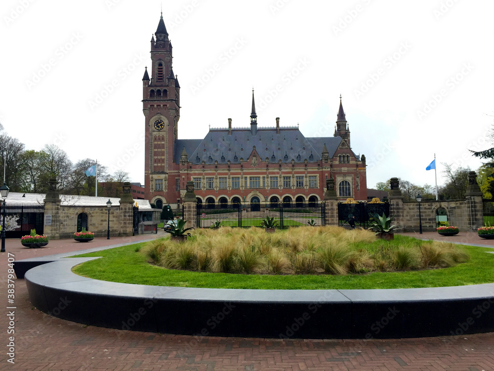 The Peace Palace, an international law administrative building in Hague, Holland Netherlands