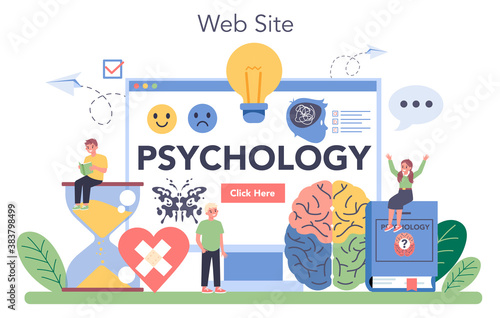 Psychology online service or platform. Mental and emotional