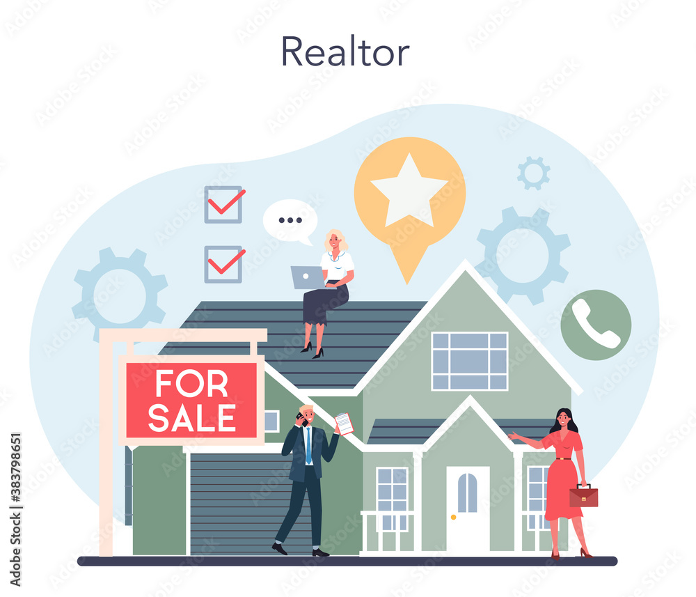Qualified real estate agent or realtor concept. Realtor assistance
