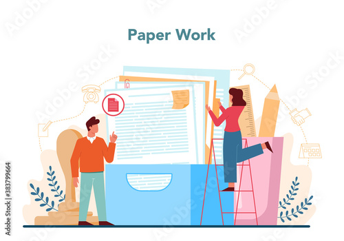 Businessman personal assistant concept. Professional help and support