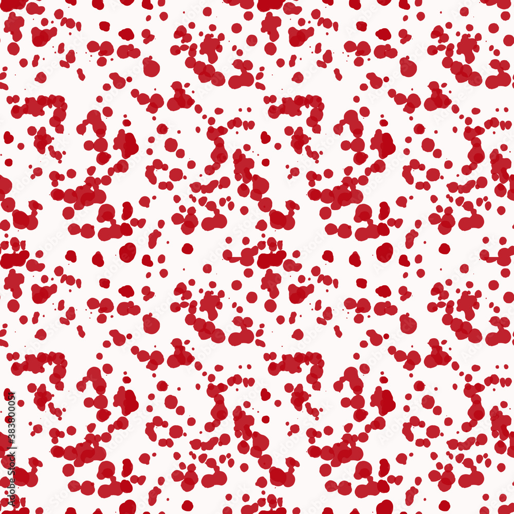 Seamless abstract pattern. Splashes of red paint on white. Seamless abstract pattern. Splashes of red paint on white.