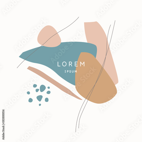 A composition with abstract elements in a popular style. Background for your design. Poster for a blog and website.