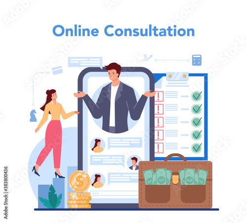 Financial advisor or financier online service or platform