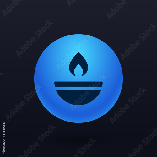 Oil Flame - Button