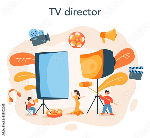Director concept illustration. Idea of creative people and profession