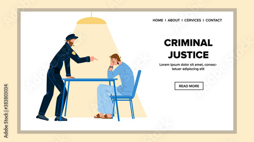 Criminal Justice In Police Office Room Vector