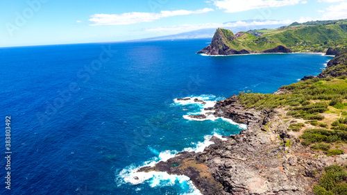 Aerial West Maui Coast, Hawaii