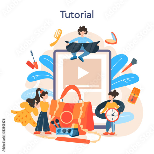 Fashion stylist online service or platform. Modern, creative job.