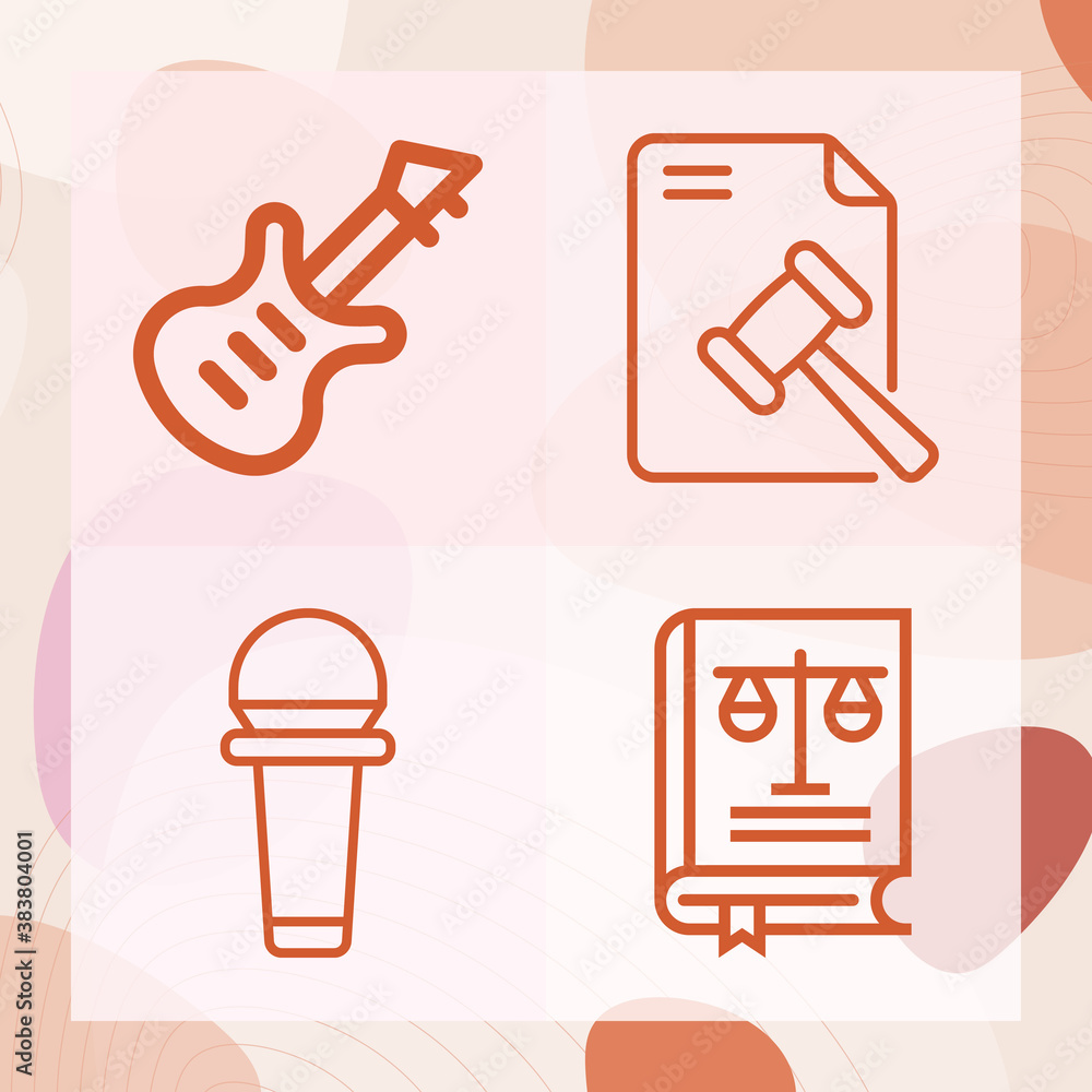 Obraz premium Simple set of punishment related lineal icons