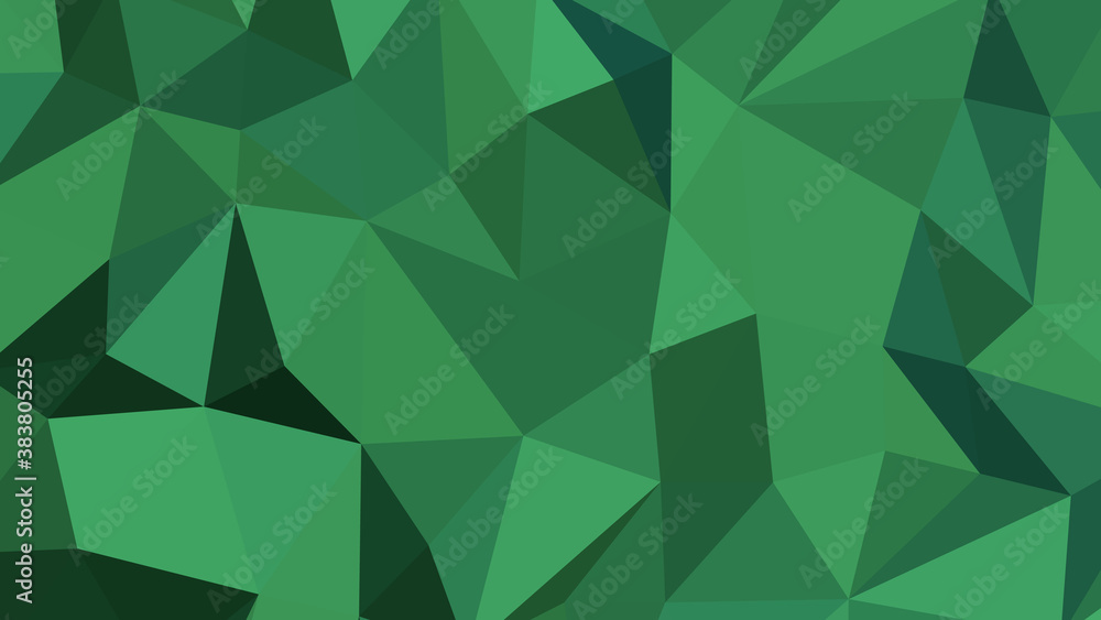 Sea green abstract background. Geometric vector illustration. Colorful 3D wallpaper.