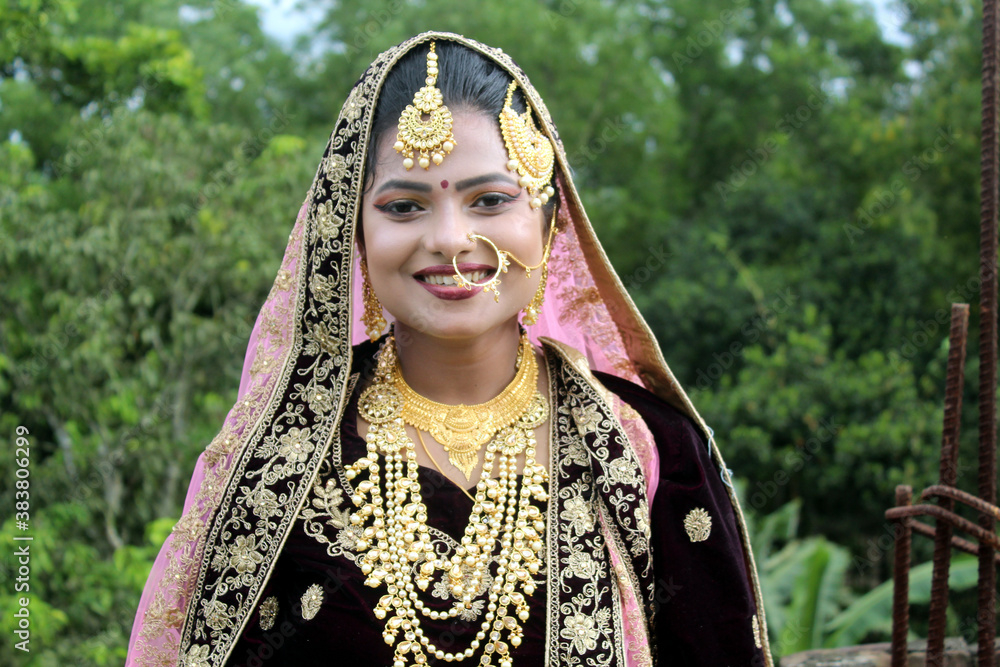 Weeding Photo Session of Beautiful Bangladeshi Model - Beautiful Bride  Stock Photo | Adobe Stock