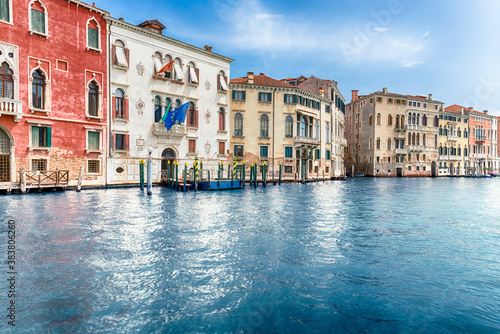 Scenic architecture along the Grand Canal in Venice, Italy