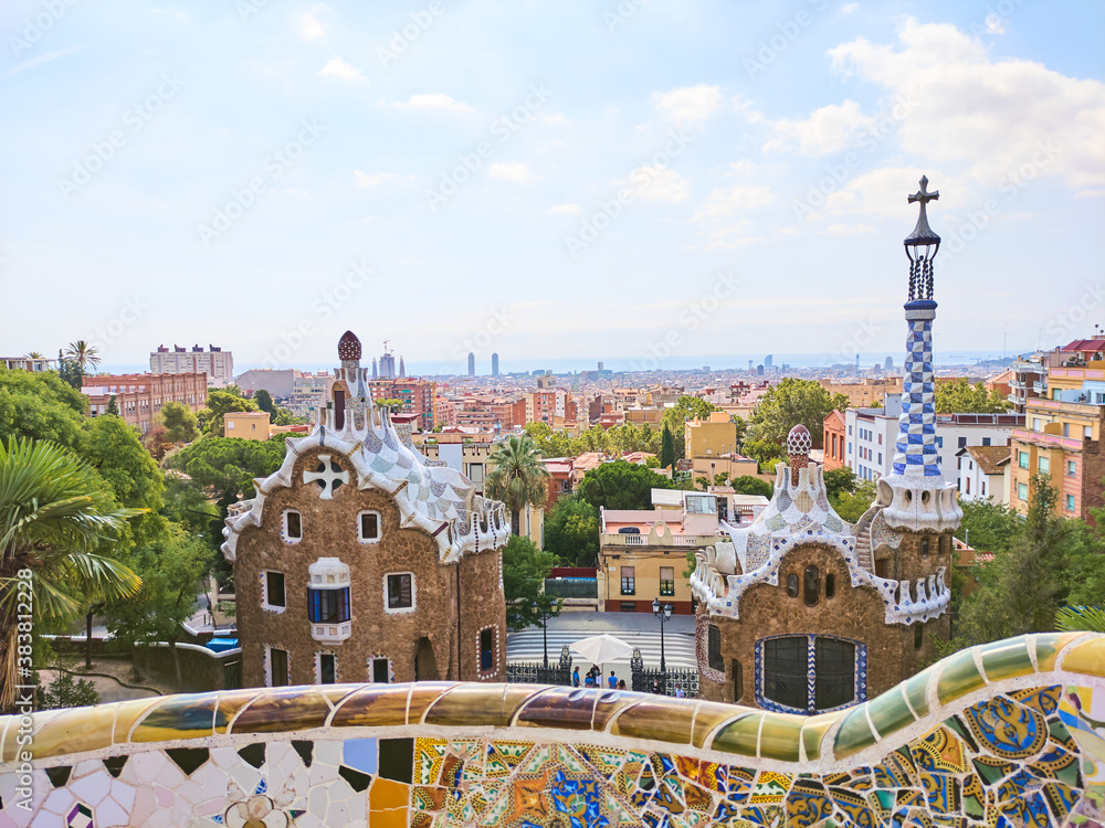 Park Guell in Barcelona, Spain