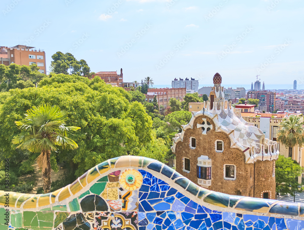 Park Guell in Barcelona, Spain