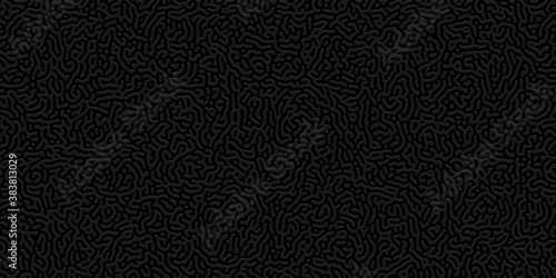 Abstract turing background. Сamouflage black pattern. Vector illustration.