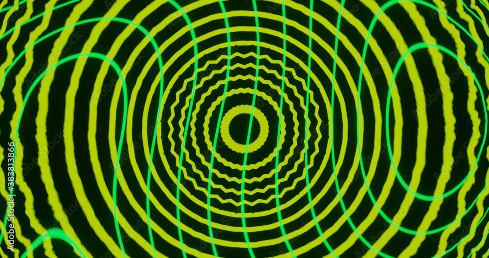 Render with abstract green psychedelic background Render with abstract green psychedelic background