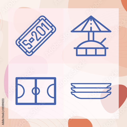 Simple set of slide related lineal icons