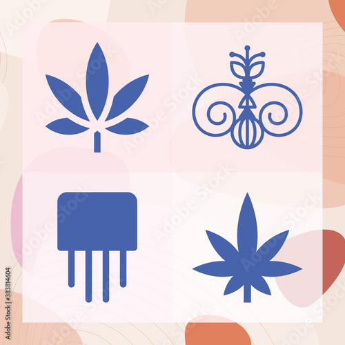 Simple set of weed related filled icons