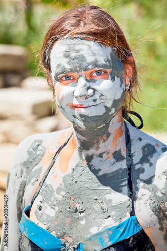 Mud bathing photo