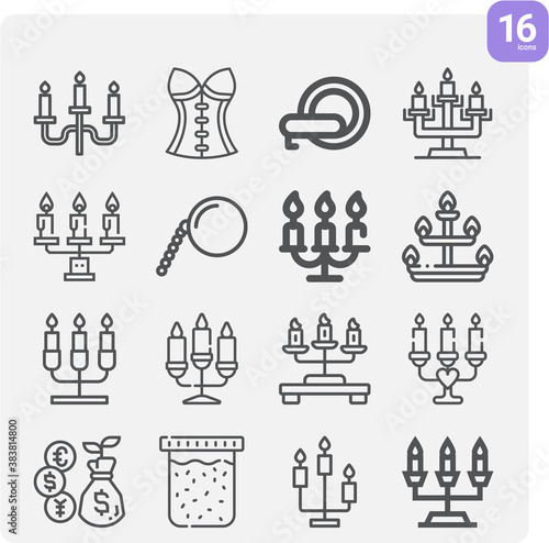 Simple set of relevance related lineal icons.