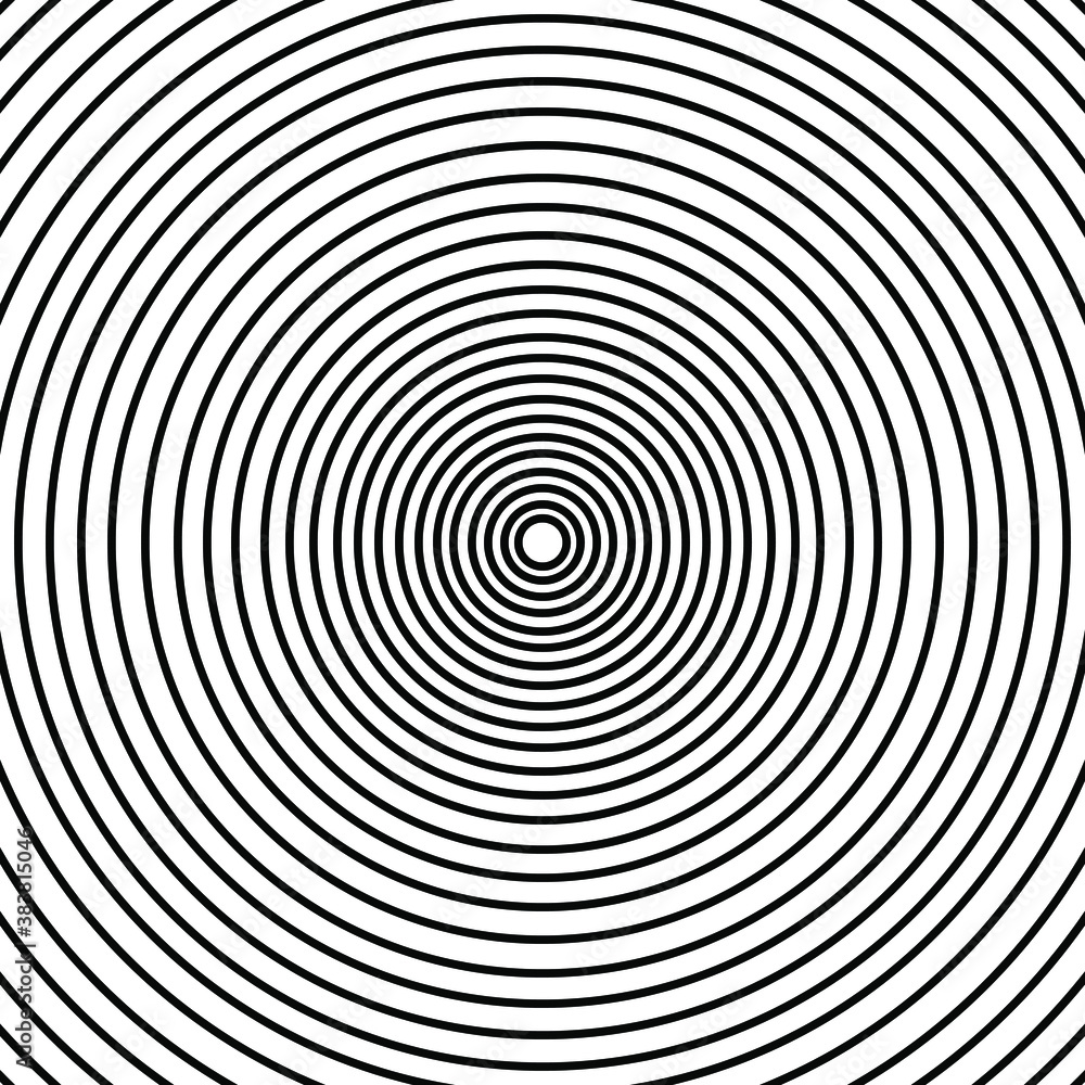Stripes pattern. abstract geometric background. Concentric figure with alternating black and white stripes. star in lines. Repeating pattern.