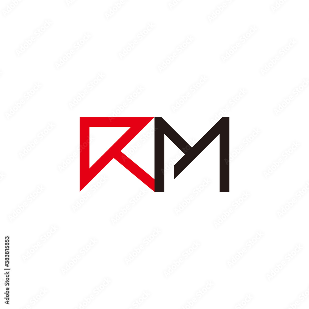 letter rm arrow geometric line simple design logo vector letter rm arrow geometric line simple design logo vector
