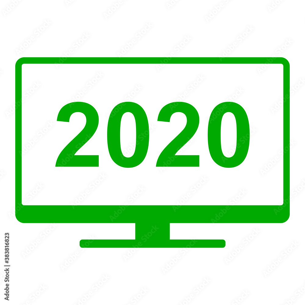 Jahr 2020 und Monitor Jahr 2020 und Monitor