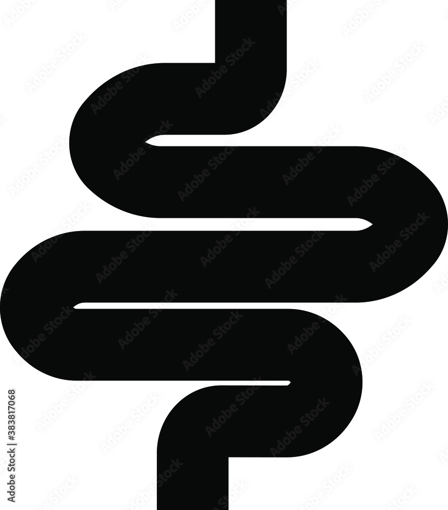 Icon digestive tract vector on white background Icon digestive tract vector on white background