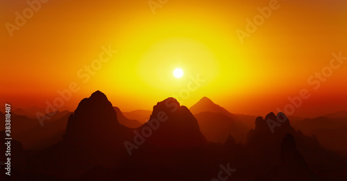 Sahara Desert, Hoggar mountains, Algeria photo