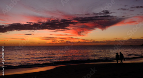 Seychelles beach sunset