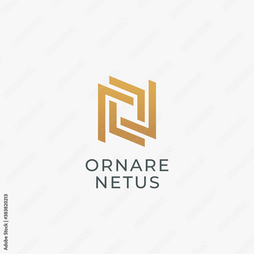 Obraz premium NO or ON. Monogram of Two letters N&O or O&N. Luxury, simple, minimal and elegant ON, NO logo design. Vector illustration template.
