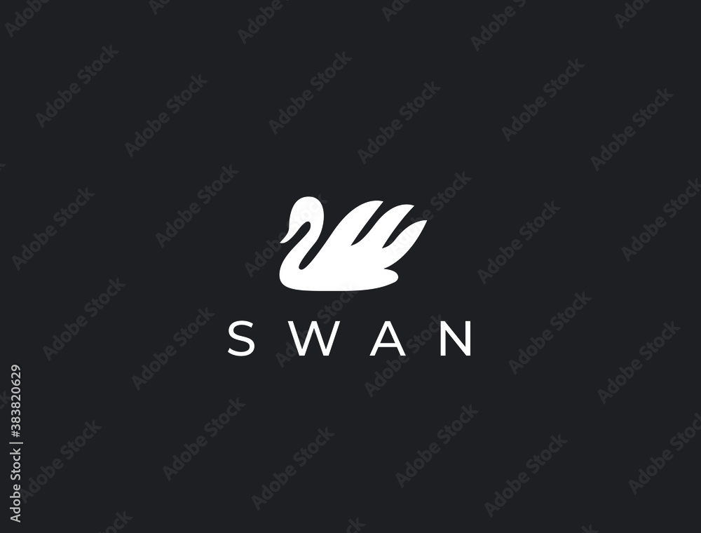 Swan logo. Modern minimalistic design template. Swan logo. Modern minimalistic design template.