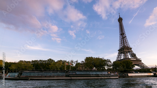 The Seine river at Sunset