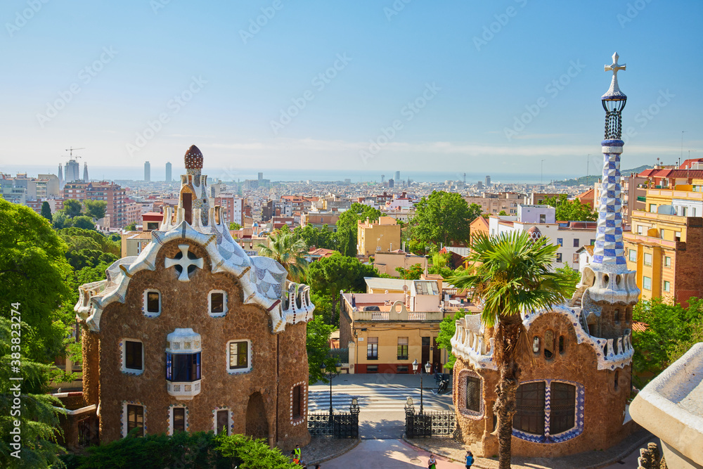 Park Guell in Barcelona, Spain
