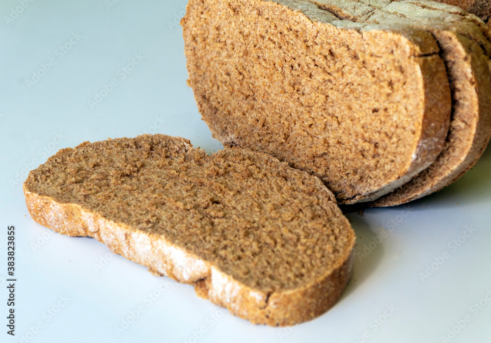 Rye bread surrounded by white background Rye bread surrounded by white background