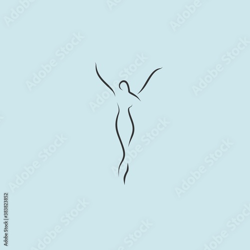 woman silhouette icon vector logo design
