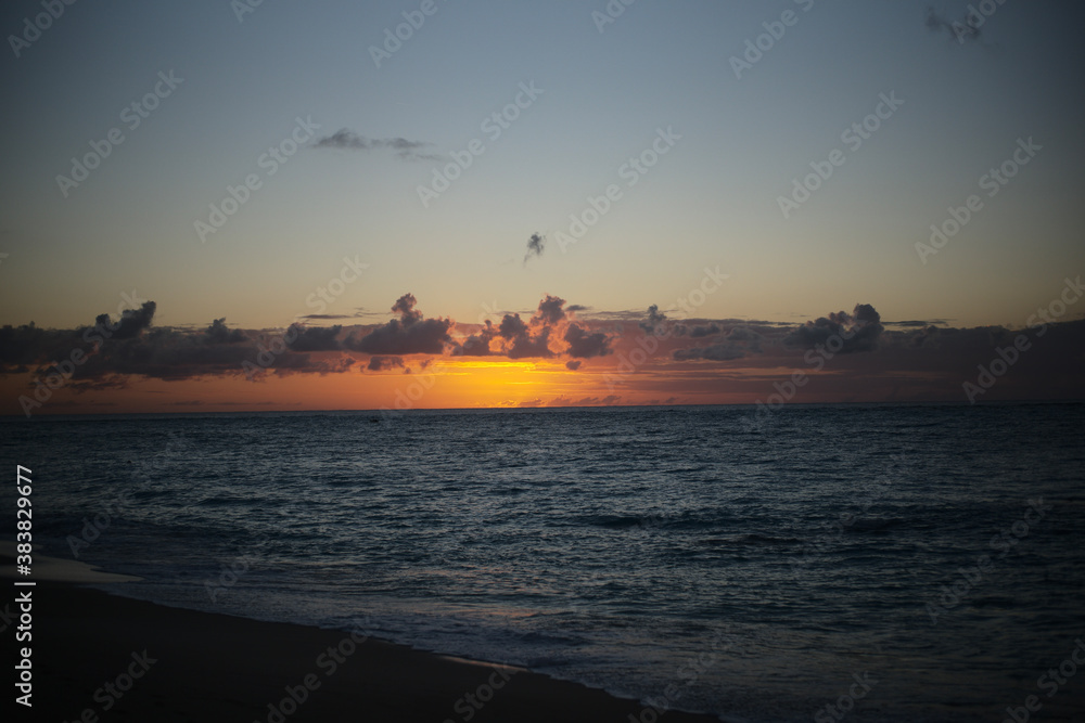 oil tanker at sunset