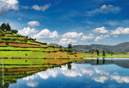 Bunyonyi Lake in Uganda photo