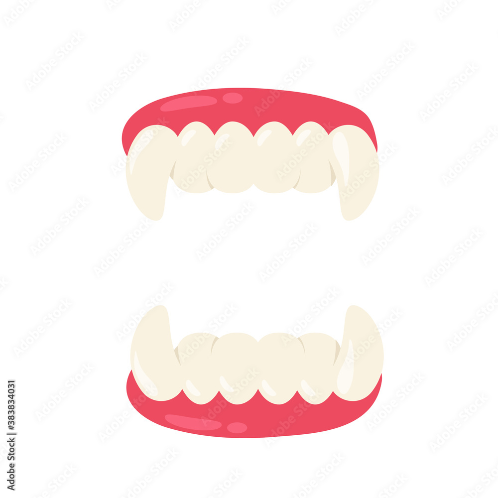 Vampire's sharp fangs For bites to suck people's blood on Halloween. Vampire's sharp fangs For bites to suck people's blood on Halloween.