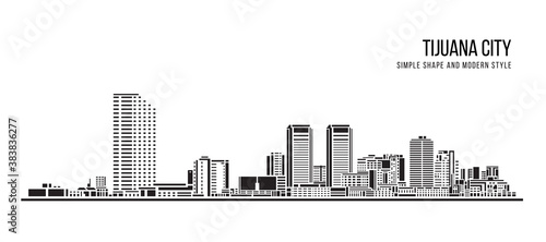 Cityscape Building Abstract shape and modern style art Vector design -  Tijuana city