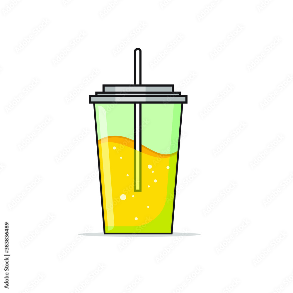 juice Water Bottle flat vector illustration juice Water Bottle flat vector illustration