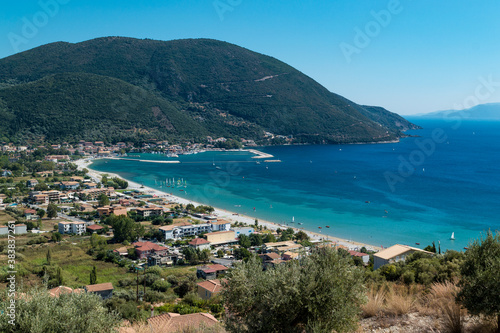 View over Vasiliki Village  Lefkada island  Greece.