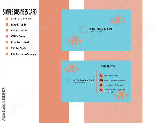 simple business card template design