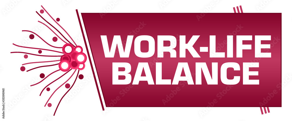 Work Life Balance Pink Curvy Lines Dots left Text Work Life Balance Pink Curvy Lines Dots left Text