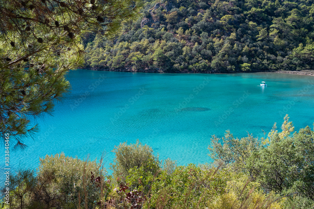 Scenic Blue lagoon with turquoise water at Oludeniz, Turkey Scenic Blue lagoon with turquoise water at Oludeniz, Turkey