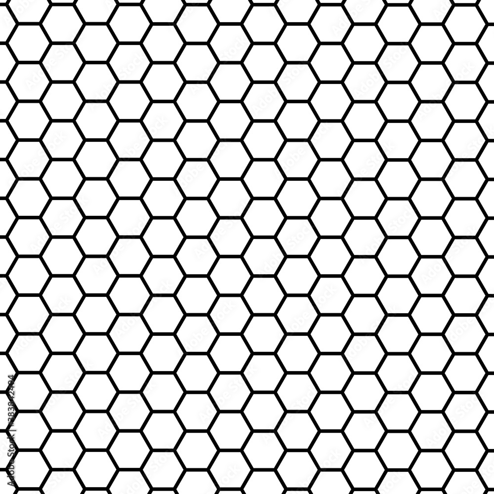 Black Hexagon Honeycomb Pattern, perfect for background, card and fabric. Black Hexagon Honeycomb Pattern, perfect for background, card and fabric.