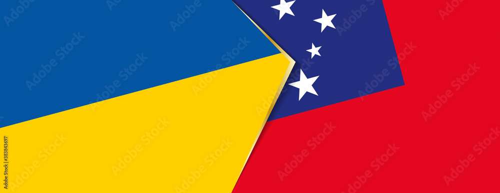 Ukraine and Samoa flags, two vector flags. Ukraine and Samoa flags, two vector flags.