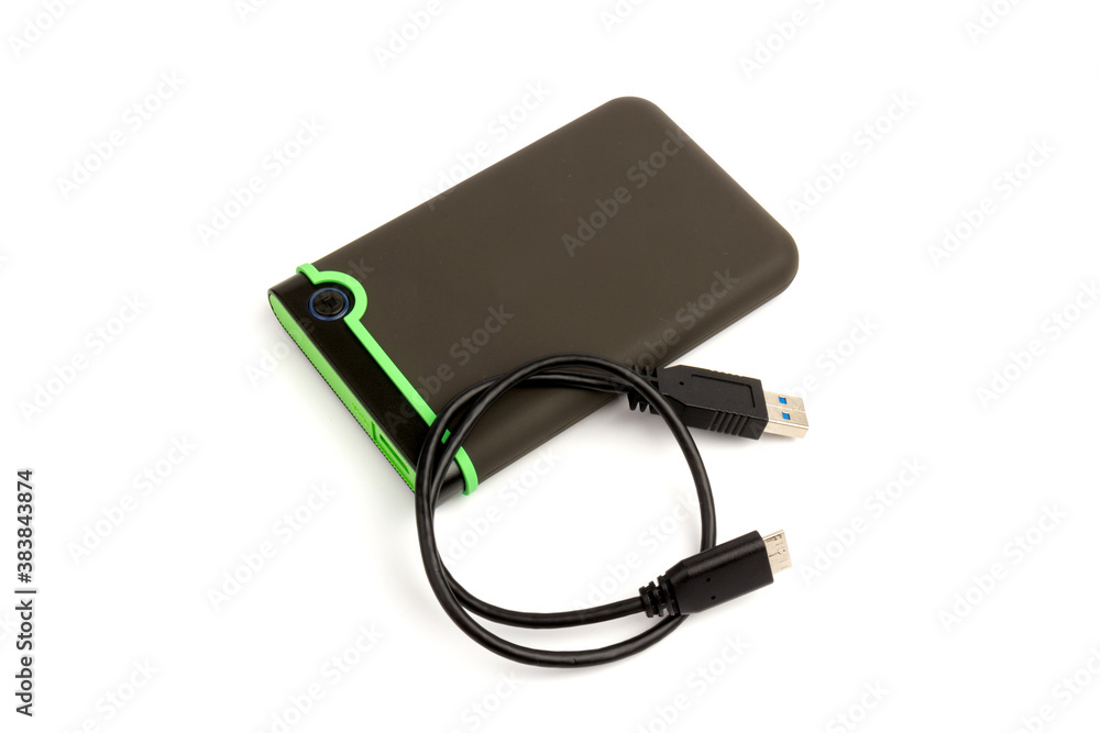 external hard drive for backup on a white background external hard drive for backup on a white background