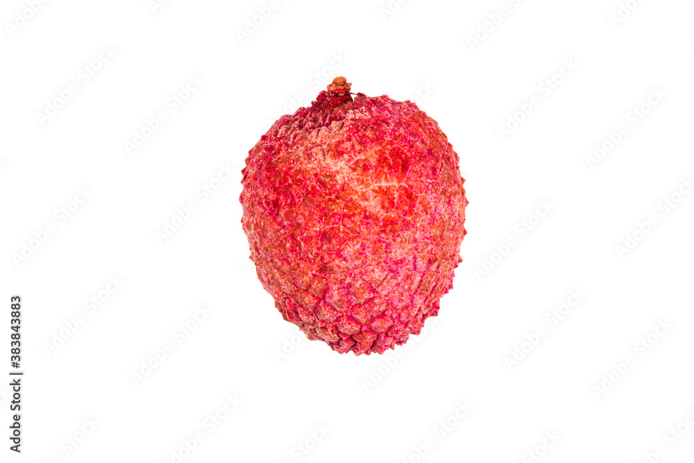 Ripe lychee isolated on white background. Close up Ripe lychee isolated on white background. Close up